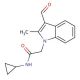 N-Cyclopropyl-2-(3-formyl-2-methyl-indol-1-yl)-acetamide - chemical structure image