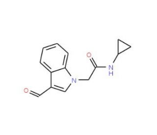 N-Cyclopropyl-2-(3-formyl-indol-1-yl)-acetamide (CAS 530121-56-3) - chemical structure image
