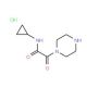 N-cyclopropyl-2-oxo-2-(piperazin-1-yl)acetamide hydrochloride - chemical structure image