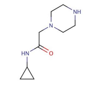 N-Cyclopropyl-2-piperazin-1-ylacetamide (CAS 847783-37-3) - chemical structure image