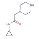 N-Cyclopropyl-2-piperazin-1-ylacetamide (CAS 847783-37-3) - chemical structure image
