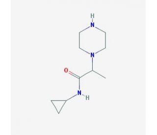 N-cyclopropyl-2-piperazin-1-ylpropanamide - chemical structure image