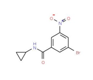 N-Cyclopropyl 3-bromo-5-nitrobenzamide (CAS 941294-17-3) - chemical structure image