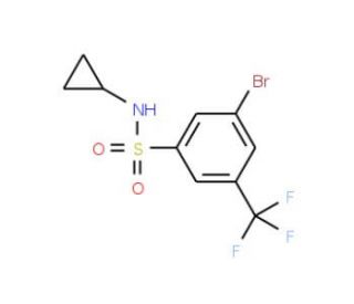 N-Cyclopropyl 3-bromo-5-trifluoromethylbenzenesulfonamide (CAS 951884-61-0) - chemical structure image