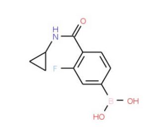 N-Cyclopropyl 4-borono-2-fluorobenzamide (CAS 874289-20-0) - chemical structure image