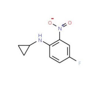 N-Cyclopropyl-4-fluoro-2-nitroaniline (CAS 887351-37-3) - chemical structure image