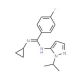N-cyclopropyl-4-fluoro-N′-(1-isopropyl-1H-pyrazol-5-yl)benzenecarboximidamide - chemical structure image