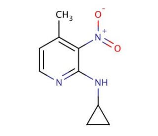 N-Cyclopropyl-4-methyl-3-nitro-2-pyridinamine - chemical structure image