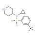 N-Cyclopropyl-N-(4-piperidinyl)-3-(trifluoromethyl)benzenesulfonamide (CAS 387350-79-0) - chemical structure image
