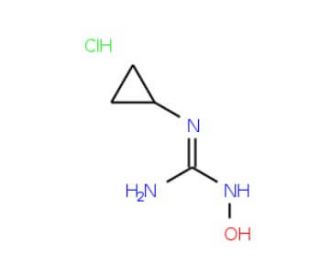 N-Cyclopropyl-N&prime;-hydroxyguanidine hydrochloride (CAS 551935-92-3) - chemical structure image
