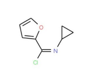 N-cyclopropylfuran-2-carboximidoyl chloride - chemical structure image