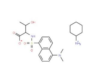 N-Dansyl-DL-threonine cyclohexylammonium salt (CAS 84540-66-9) - chemical structure image
