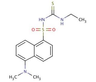 N-Dansyl-N&prime;-ethylthiourea (CAS 186661-19-8) - chemical structure image