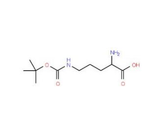 N-delta-Boc-L-Ornithine (CAS 13650-49-2) - chemical structure image