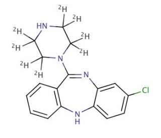 N-Desmethyl Clozapine-d8 hydrochloride (CAS 1189888-77-4) - chemical structure image