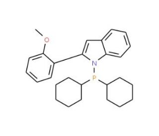 N-(Dicyclohexylphosphino)-2-(2&prime;-methoxyphenyl)indole (CAS 947402-60-0) - chemical structure image