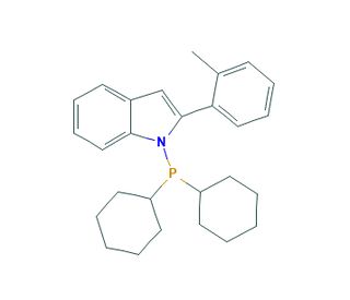 N-(Dicyclohexylphosphino)-2-(2&prime;-tolyl)indole (CAS 947402-59-7) - chemical structure image