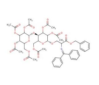 N-Diphenylmethylene-O-(2,3,6,2&prime;,3&prime;,4&prime;,6&prime;-hepta-O-acetyl-&beta;-D-lactosyl)-L-serine, Benzyl Ester (CAS 337903-59-0) - chemical str