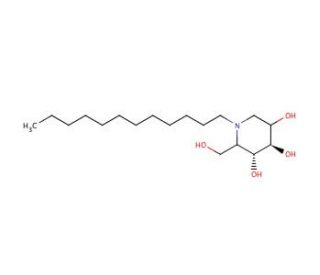 N-Dodecyldeoxynojirimycin (CAS 79206-22-7) - chemical structure image