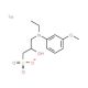 N-ethyl-N-(2-hydroxy-3-sulfopropyl)-m-anisidine, sodium salt (CAS 82692-96-4) - chemical structure image