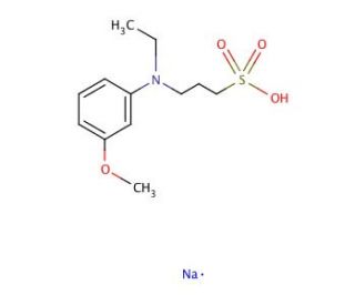 N-Ethyl-N-(3-sulfopropyl)-m-anisidine sodium salt (CAS 82611-88-9) - chemical structure image