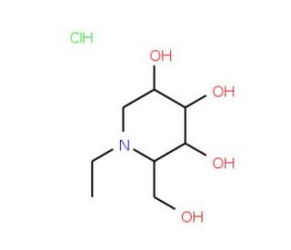 N-Ethyldeoxynojirimycin Hydrochloride (CAS 210241-65-9) - chemical structure image