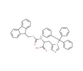 N-Fmoc-3-(triphenylmethyl)-L-histidine (CAS 128545-09-5) - chemical structure image