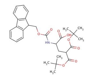 N-Fmoc-&gamma;-carboxyglutamic Acid &gamma;,&gamma;-Di-t-butyl Ester (CAS 308357-14-4) - chemical structure image
