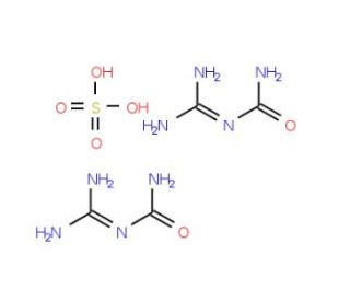 N-Guanylurea sulfate (CAS 591-01-5) - chemical structure image