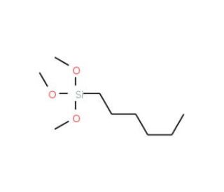 n-Hexyltrimethoxysilane (CAS 3069-19-0) - chemical structure image