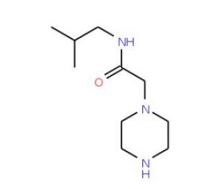 N-Isobutyl-2-piperazin-1-ylacetamide (CAS 89433-47-6) - chemical structure image