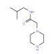 N-Isobutyl-2-piperazin-1-ylacetamide (CAS 89433-47-6) - chemical structure image