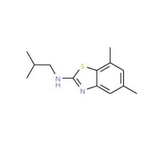 N-isobutyl-5,7-dimethyl-1,3-benzothiazol-2-amine - chemical structure image