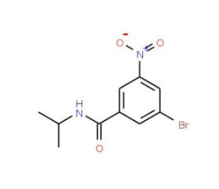 N-Isopropyl 3-bromo-5-nitrobenzamide (CAS 941294-16-2) - chemical structure image