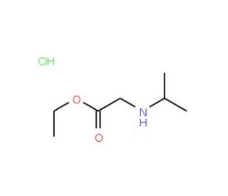 N-Isopropylaminoacetic acid ethyl ester hydrochloride (CAS 3183-23-1) - chemical structure image