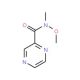 N-Methoxy-N-methyl-pyrazine-2-carboxamide (CAS 317335-26-5) - chemical structure image