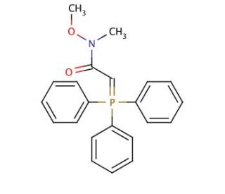 N-Methoxy-N-methyl(triphenylphosphoranylidene)acetamide (CAS 129986-67-0) - chemical structure image