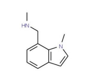 N-Methyl-1-(1-methyl-1H-indol-7-yl)methylamine (CAS 709649-75-2) - chemical structure image