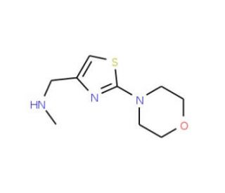 N-Methyl-1-[2-(morpholin-4-yl)-1,3-thiazol-4-yl]methylamine (CAS 915707-64-1) - chemical structure image