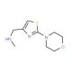 N-Methyl-1-[2-(morpholin-4-yl)-1,3-thiazol-4-yl]methylamine (CAS 915707-64-1) - chemical structure image