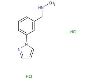 N-Methyl-1-[3-(1H-pyrazol-1-yl)phenyl]methanaminedihydrochloride - chemical structure image