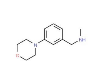N-Methyl-1-[3-(morpholin-4-yl)phenyl]methylamine (CAS 864068-83-7) - chemical structure image