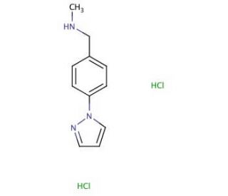 N-Methyl-1-[4-(1H-pyrazol-1-yl)phenyl]methanaminedihydrochloride - chemical structure image
