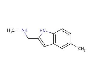 N-Methyl-1-(5-methyl-1H-indol-2-yl)-methanamine (CAS 883538-47-4) - chemical structure image