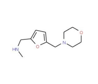 N-Methyl-1-[5-(morpholin-4-ylmethyl)furan-2-yl]methylamine (CAS 893741-66-7) - chemical structure image