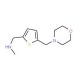 N-Methyl-1-[5-(morpholin-4-ylmethyl)thiophen-2-yl]methylamine (CAS 893742-71-7) - chemical structure image