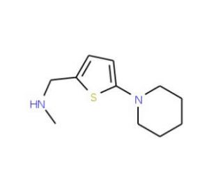 N-Methyl-1-[5-(piperidin-1-yl)thiophen-2-yl]methylamine (CAS 953409-06-8) - chemical structure image