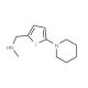N-Methyl-1-[5-(piperidin-1-yl)thiophen-2-yl]methylamine (CAS 953409-06-8) - chemical structure image
