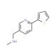N-Methyl-1-[6-(thien-2-yl)pyridin-3-yl]methylamine (CAS 886851-41-8) - chemical structure image