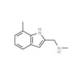 N-Methyl-1-(7-methyl-1H-indol-2-yl)-methanamine - chemical structure image